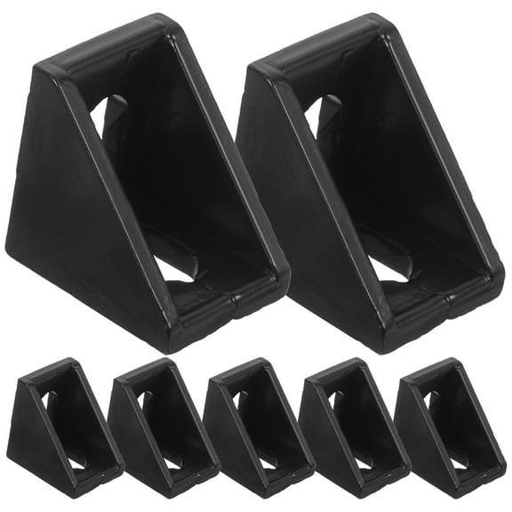 UPGRATOR 10Pcs Black Aluminum Corner Bracket Set with Easy Installation for DIY and Construction
