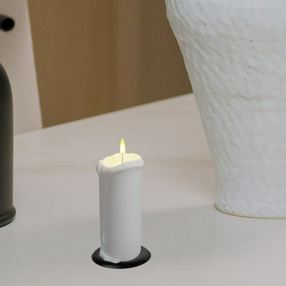 UPGRATOR 10Pcs Black Metal Candle Holder Fixators Compact Candle Clips for Decor and Festival Use