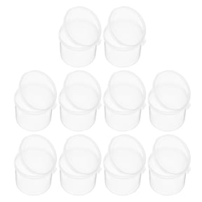UPGRATOR Set of 10 Plastic Round Storage Containers for Beads, , Jewelry, and Small Craft Items