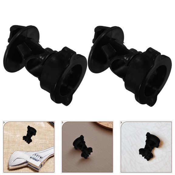 UPGRATOR 10Pcs Electric Fence Insulators Black Plastic Round Post Design for Farm Wire Holding
