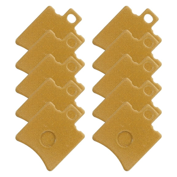 UPGRATOR 10Pcs Golden Carbon Steel Rear Brake Pads And Rotors for Go Karts Quick Braking Response