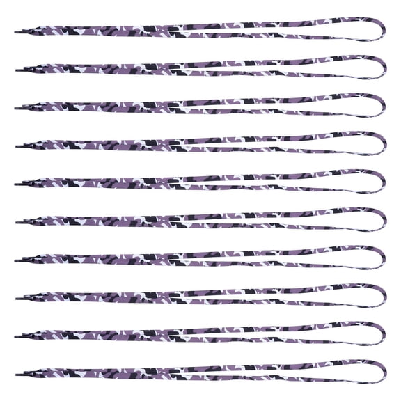 UPGRATOR 10Pcs Polyester Elastic Flat Shoelaces Grey Camouflage Pattern for Shoe Accessories