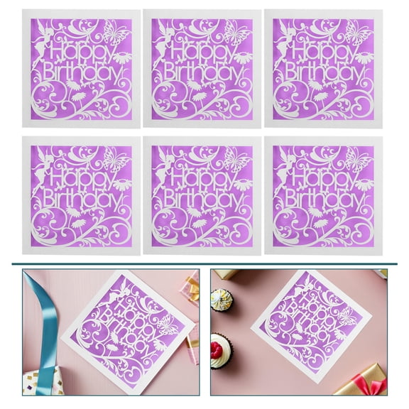 UPGRATOR 10Pcs Elegant Purple Butterfly Birthday Invitation Cards with Floral Cutout Artistry