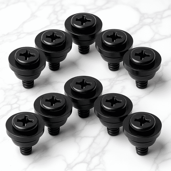 UPGRATOR 10Pcs SSD Mounting Screws Black for Shock Absorption in Computer Hardware