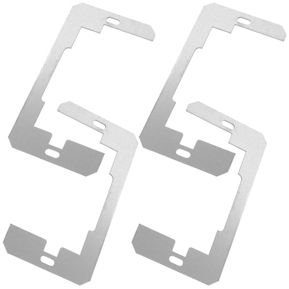 UPGRATOR 10Pcs Silver Iron Wall Plate Spacers For Electrical Outlets 4.24X2.28X0.04In