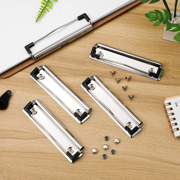 UPGRATOR 10Pcs Sturdy Metal Clipboard Clips with Smooth Surface and Rubber Corners for Office Files