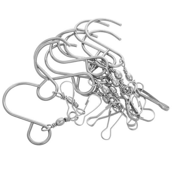 UPGRATOR 10Pcs Swivel Hook Silver Stainless Steel Carefully Crafted For Wind Chime Replacement Parts