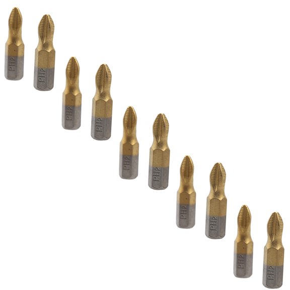 UPGRATOR 10Pcs Titanium Coated Driver Bits Assorted Color Alloy Steel for Craft Use and Repair Work