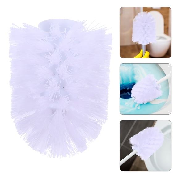 UPGRATOR 10Pcs Toilet Brush Refills White Plastic Heads with High Density Bristles for Effective Bathroom Cleaning