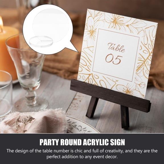 UPGRATOR 10Set Blank Acrylic Table Number Cards for Wedding Party Centerpiece Decorations