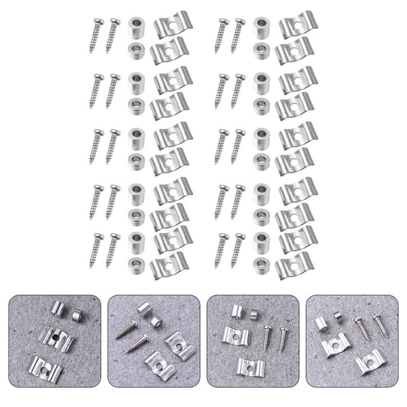 UPGRATOR 10Sets Electric Guitar String Buckle Metal Plated Silver Durable Instrument Part with Gloss