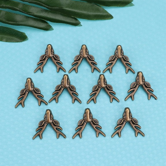 UPGRATOR 10Sets Sturdy Alloy Snap Button Fasteners Dark Brown with Retro Deer Buckle Design