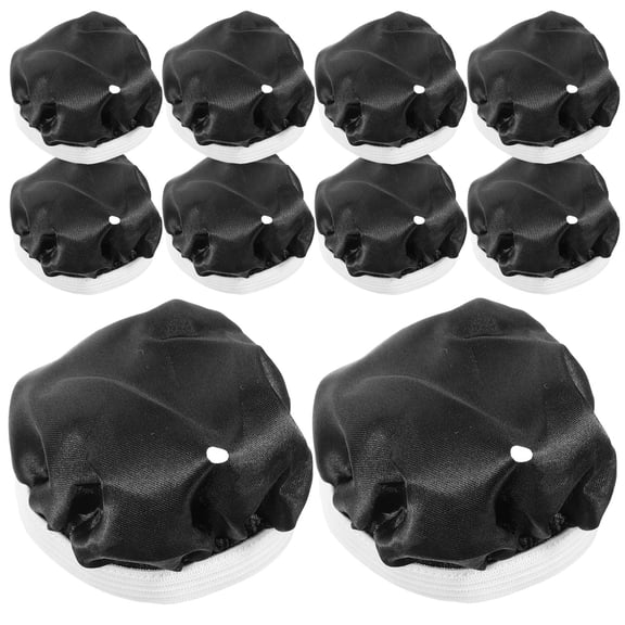 UPGRATOR 10pcs Drink Protectors Cup Covers for Drinks, Black Polyester
