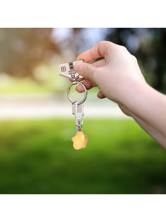 10Pcs Aesthetic Multicolor Star Keychains with Resin Snap Hooks for Everyday Use