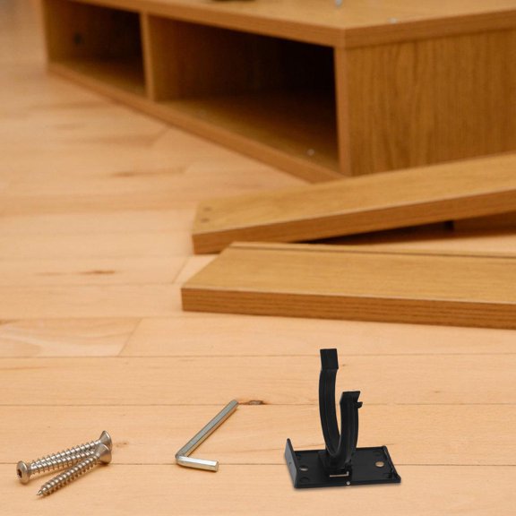UPGRATOR 12Sets Black Plastic Kitchen Plinth Clips for Cabinet Toe Kick Fixing Easy Installation and Durable Use