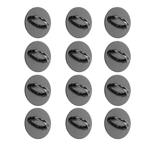 UPGRATOR Alloy Phone Charm Hook Black, Strong Adhesive, Fits Various Models, 12Pcs