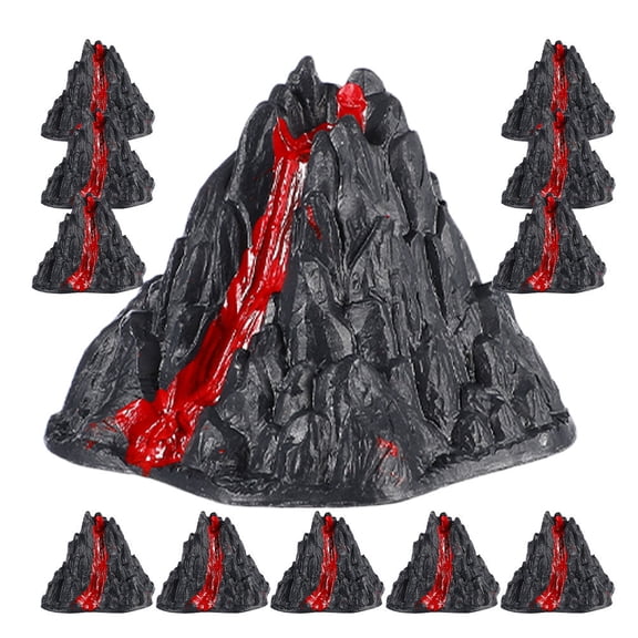 UPGRATOR 12Pcs Dark Grey Volcano Model Decorations for Store Home Office and Sand Table Adornment