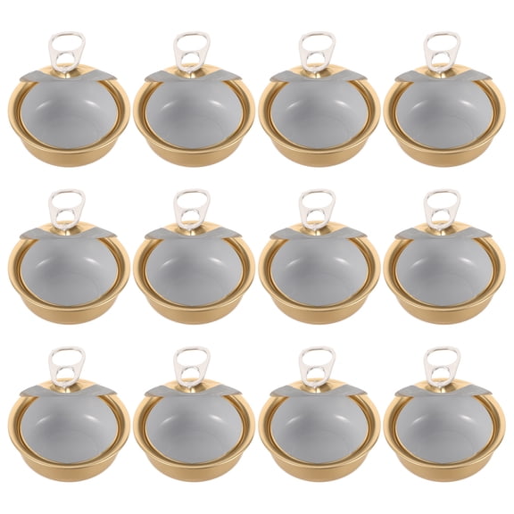 UPGRATOR 12Pcs Empty Food Cans with Easy Open Lid Aluminum Storage Tins for Snacks and Tea
