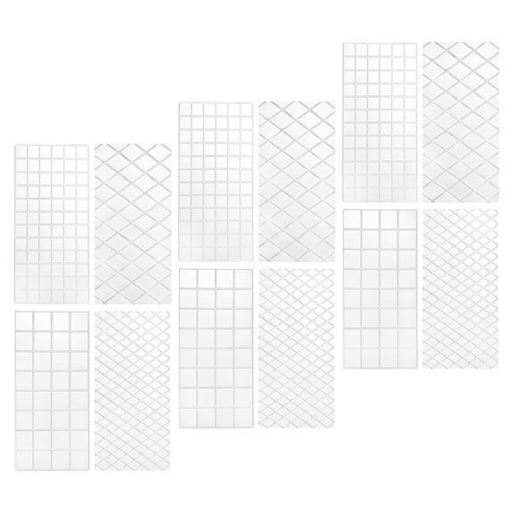 UPGRATOR 12Pcs Fondant Mold Set Grid Pattern Impression Mats for Cake Chocolate Desserts