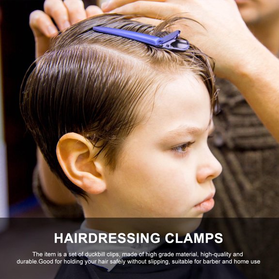 UPGRATOR 12Pcs Hairdressing Duckbill Clips Purple Sectioning Hair Styling Clips for Home
