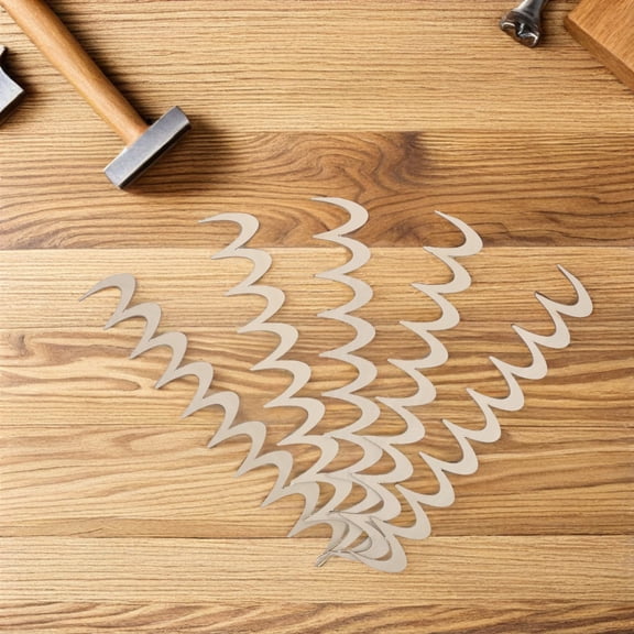 UPGRATOR 12Pcs Beige Scalloped Wood Trim Molding Decorative Furniture Edge p