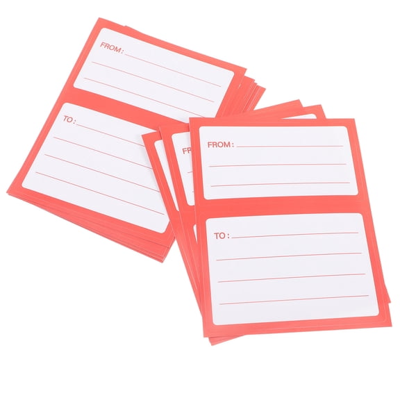 UPGRATOR 150Pcs Self Adhesive Red Address Labels for Office Mailing Bags and Package Stickers