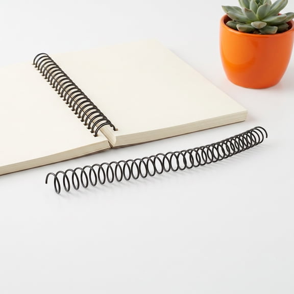 UPGRATOR 15Pcs Plastic Spiral Binding Coils Black with Smooth Edges Coil Binder Rings for Office and Planner Notebooks