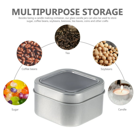 UPGRATOR 15Pcs Square Metal Tins with Lid Tinplate Cans Kit for Craft Making and Storage