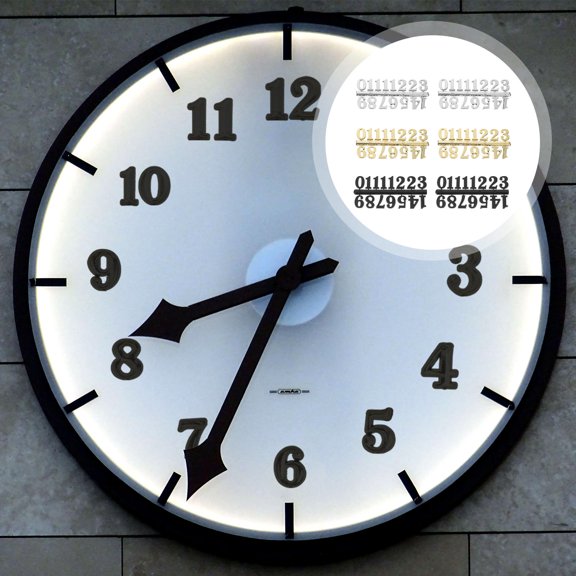 UPGRATOR 15Sets Wall Clock Parts with Assorted Color Arabic Number Replacement Numerals