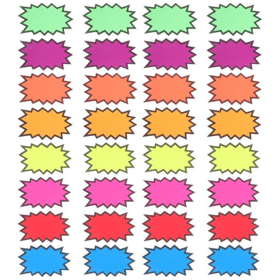 UPGRATOR 160Pcs Assorted Color Retail Sale Tags High Visibility Neon Pricing Labels Waterproof