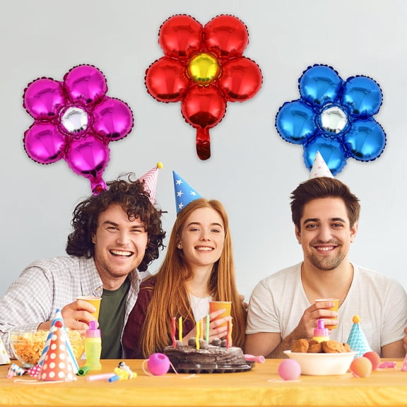UPGRATOR 16PCS Flower Shape Balloon Decorations Reusable Floral Balloon for Themed Parties