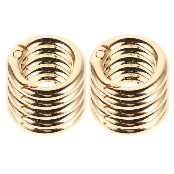 UPGRATOR 16Pcs Key Ring Holder Purse Making Supplies for Everyday Use Golden Alloy 0.8x0.8x0.08in