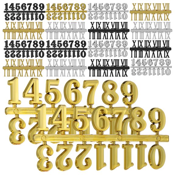 UPGRATOR 18Pcs Clock Numerals Kit for Clock Making with Strong Plastic Material and Mixed Numerals