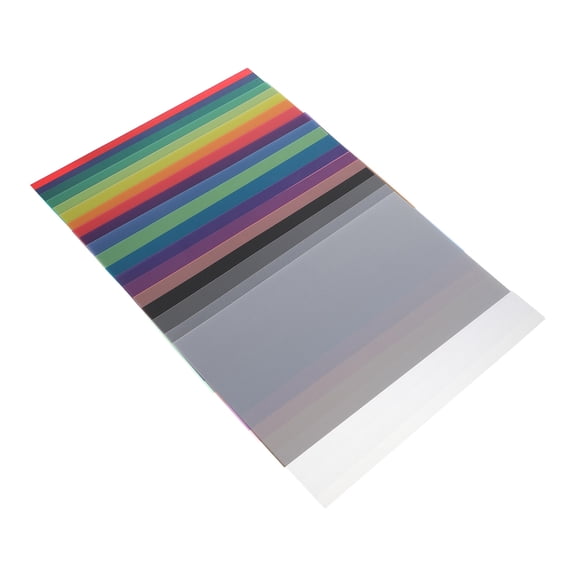 UPGRATOR 19Pcs Colored Transparency Plastic Sheets for Light Diffusion and Color Temperature Correction