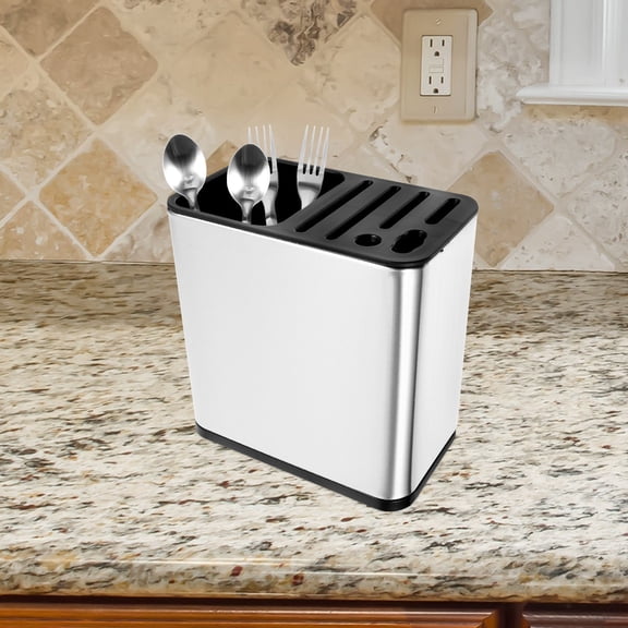 UPGRATOR 1Pack Kitchen Utensil Holder Stainless Steel For Cooking Utensils And Knife Storage In Minimalist Design