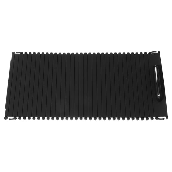 UPGRATOR 1Pack Sleek Modern Black Rectangular Cup Holder Sliding Cover for Car Center Console 7.7x3.7x0.2in