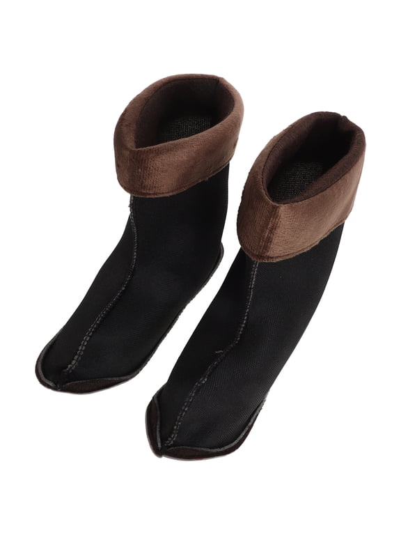 Insulated Rain Boot Liners Black Warm and Washable for Winter