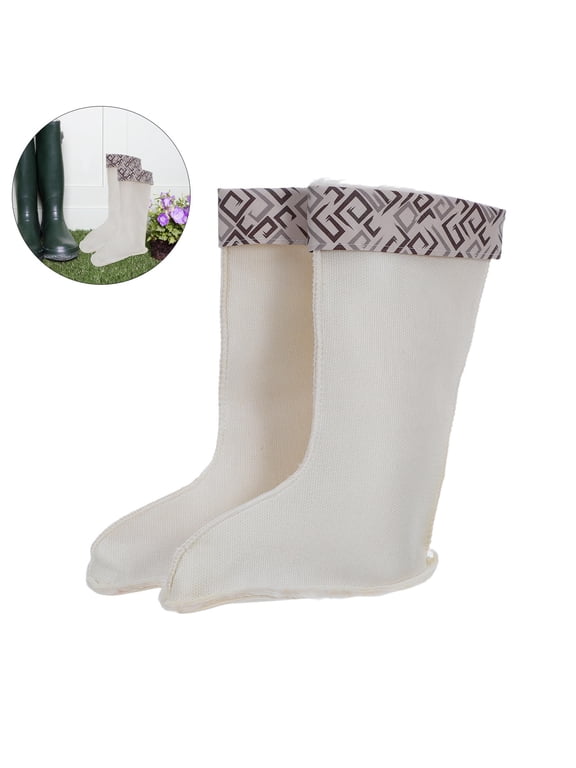 Warm Cotton Boot Liners White Removable for Cold Weather Protection 1Pair