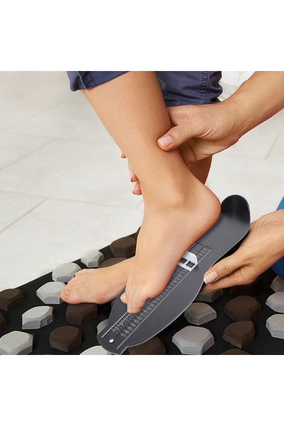 1Pc Black Adult Feet Sizer Measuring Ruler Portable Foot Measure Tool for Adults