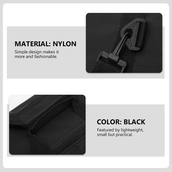 UPGRATOR 1Pc Black Telescope Bag Fashionable Shoulder Storage with Comfortable Handle