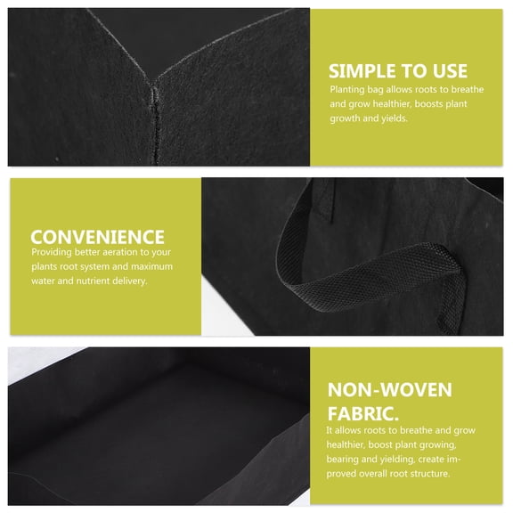 UPGRATOR 1Pc Breathable Plant Storage Pouch in Black for Enhanced Root Development and Growth