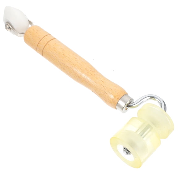 UPGRATOR 1-Piece Handheld Wooden Seam Roller Wheel, Wallpaper Installation Smoothing Tool for Home Renovation Construction