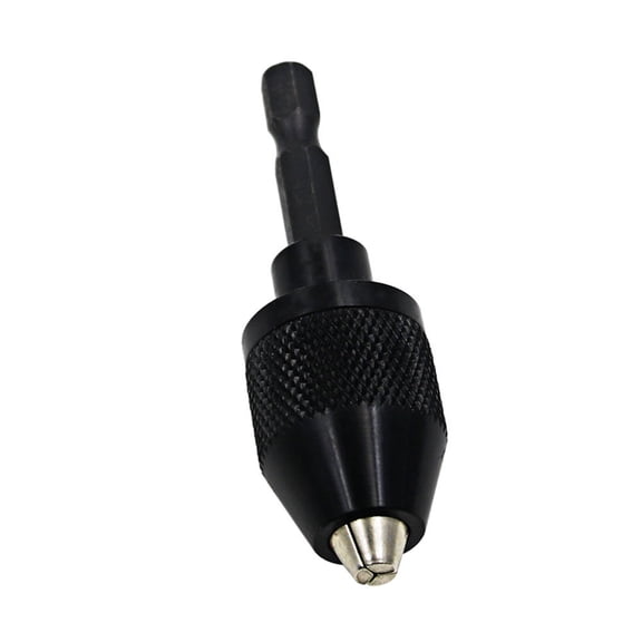 UPGRATOR 1Pc Keyless Drill Chuck Black Easily Converts Impact Driver for 03Mm to 6Mm Bits