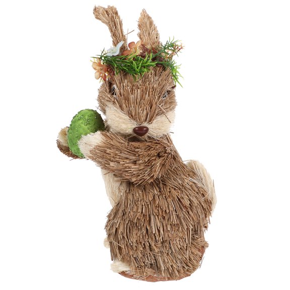 UPGRATOR 1Pc Lovely Straw Bunny Rabbit Decoration for Living Room Wall Display
