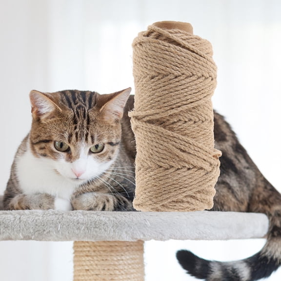 UPGRATOR 1Pc Natural Hemp Rope Decorative Sisal Rope for DIY Crafts Gardening and Cat Climbing Frame