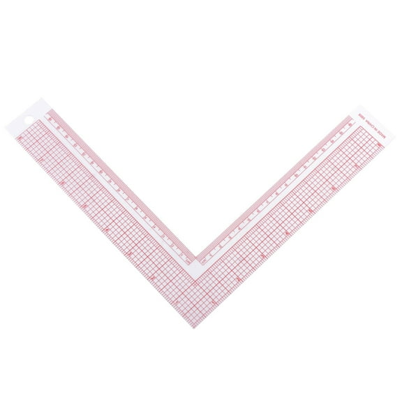UPGRATOR 1Pc Red Tailor Sewing Ruler High Precision L Square Shape Measuring Tool for Clothing Design