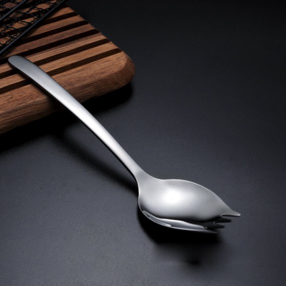 UPGRATOR 1Pc Stainless Steel Spoon Fork with Ergonomic Handle for Party Dinnerware and Kitchen Use