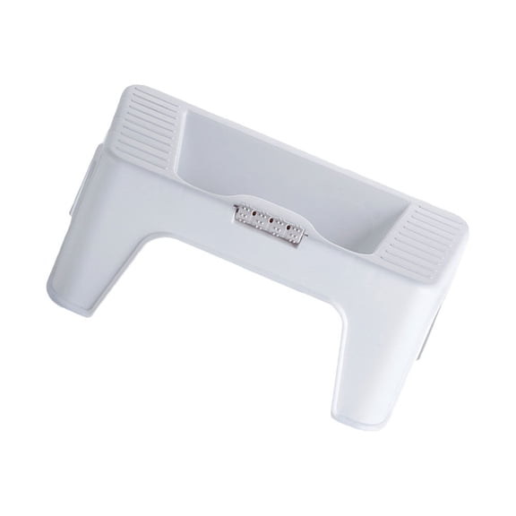 UPGRATOR Compact White Plastic Foot Support Stool with Roller for Home