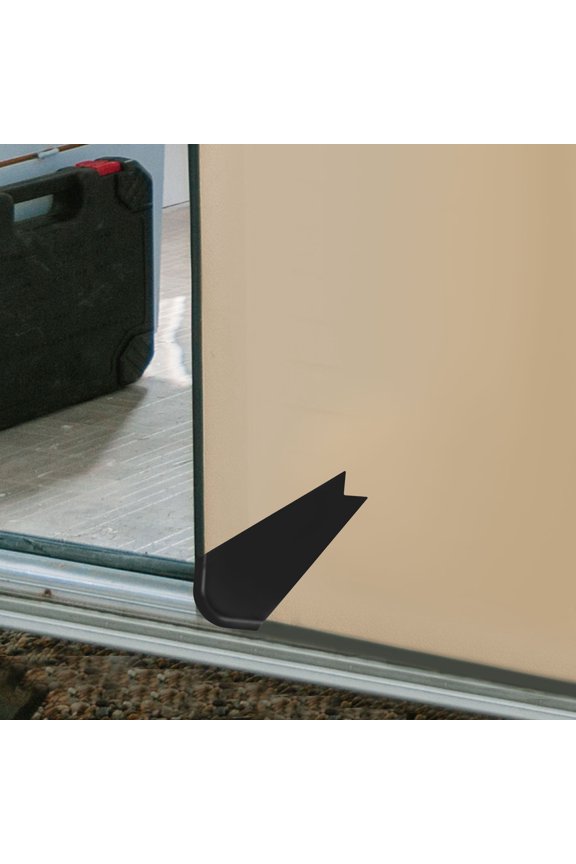 1Pcs Black ABS Corner Cap Expandable Cabin Door Protection for RV Trailers Camping 16.50X8.00X1.50Cm