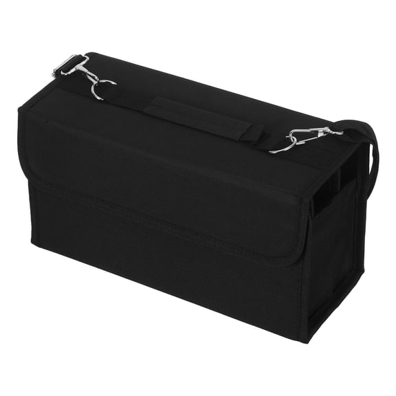 UPGRATOR 1Pcs Black Rectangular Marker Organizer Bag for Travel and Outdoor Work Back to School